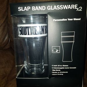 Lynyrd Skynyrd slap band glassware set White New